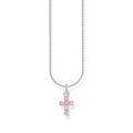 THOMAS SABO Necklace with cross pendant with pink zirconia