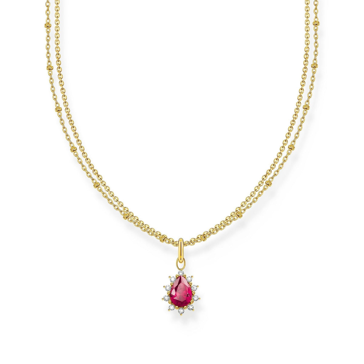 THOMAS SABO Vintage Romance double-row necklace with pendant
