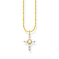 THOMAS SABO Romance Necklace with white cross pendant gold
