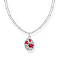 THOMAS SABO Romance Necklace with Red Roses pendant