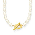 THOMAS SABO Fluid Pearl Necklace in Gold