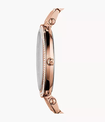 Michael Kors Rose Gold-Tone Glitz Darci Watch / MK3192