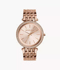 Michael Kors Rose Gold-Tone Glitz Darci Watch / MK3192