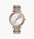 Michael Kors Tri-Tone Glitz Darci Watch / Mk3203