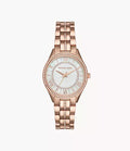 Michael Kors Women's Lauryn Three-Hand Rose Gold-Tone Stainless Steel Watch / MK3716