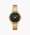 Michael Kors Pyper Three-Hand Gold-Tone Alloy Watch / MK4593