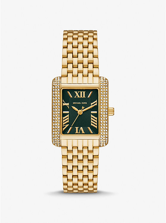 Michael Kors Petite Emery Pavé Gold-Tone Watch / Mk4742