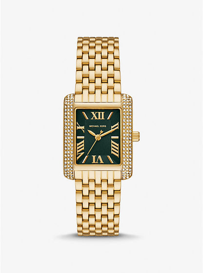 Michael Kors Petite Emery Pavé Gold-Tone Watch / Mk4742