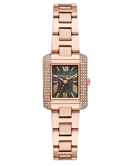 Michael Kors Emery Three-Hand Rose Gold-Tone Stainless Steel Watch /