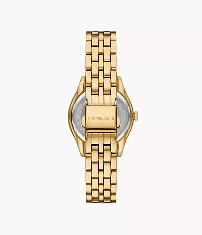 Michael Kors Harlowe Three-Hand Gold-Tone Stainless Steel Watch / MK4870