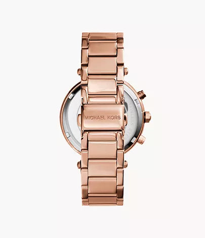 Michael Kors Rose Gold-Tone Glitz Parker Watch / MK5491