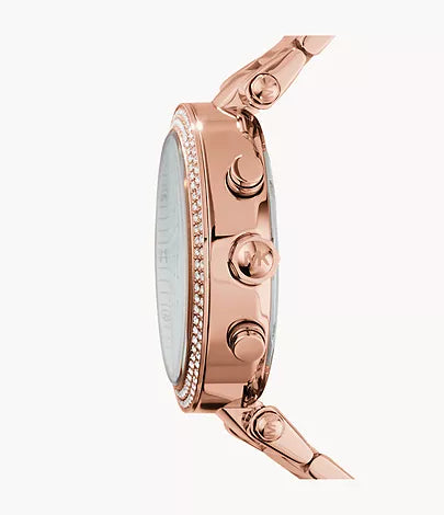 Michael Kors Rose Gold-Tone Glitz Parker Watch / MK5491