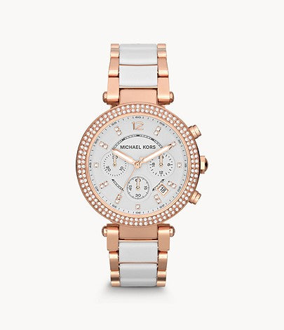 Michael Kors Women's Parker Chronograph Two-Tone Stainless Steel Glitz Watch / MK5774