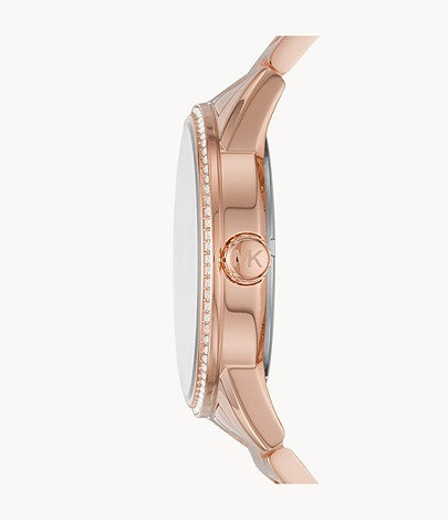 Michael Kors Ritz Three-Hand Rose Gold-Tone Stainless Steel Watch / MK6863