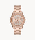 Michael Kors Ritz Three-Hand Rose Gold-Tone Stainless Steel Watch / MK6863