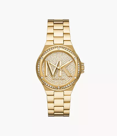 Michael Kors Lennox Three-Hand Gold-Tone Stainless Steel Watch / MK7229