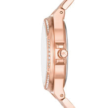 Michael Kors Lennox Three-Hand Rose Gold-Tone Stainless Steel Watch / MK7230