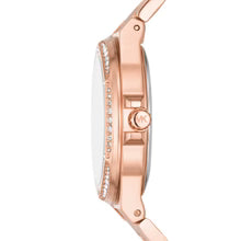 Michael Kors Lennox Three-Hand Rose Gold-Tone Stainless Steel Watch / MK7230
