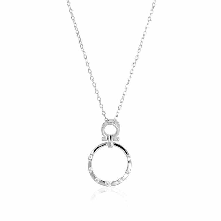 sterling silver circle necklace