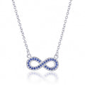 sterling silver Evil eye infinity pendant