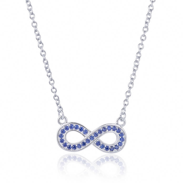 sterling silver Evil eye infinity pendant