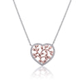 Sterling silver Rose gold plated tree of life necklace