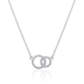Sterling silver CZ circle necklace
