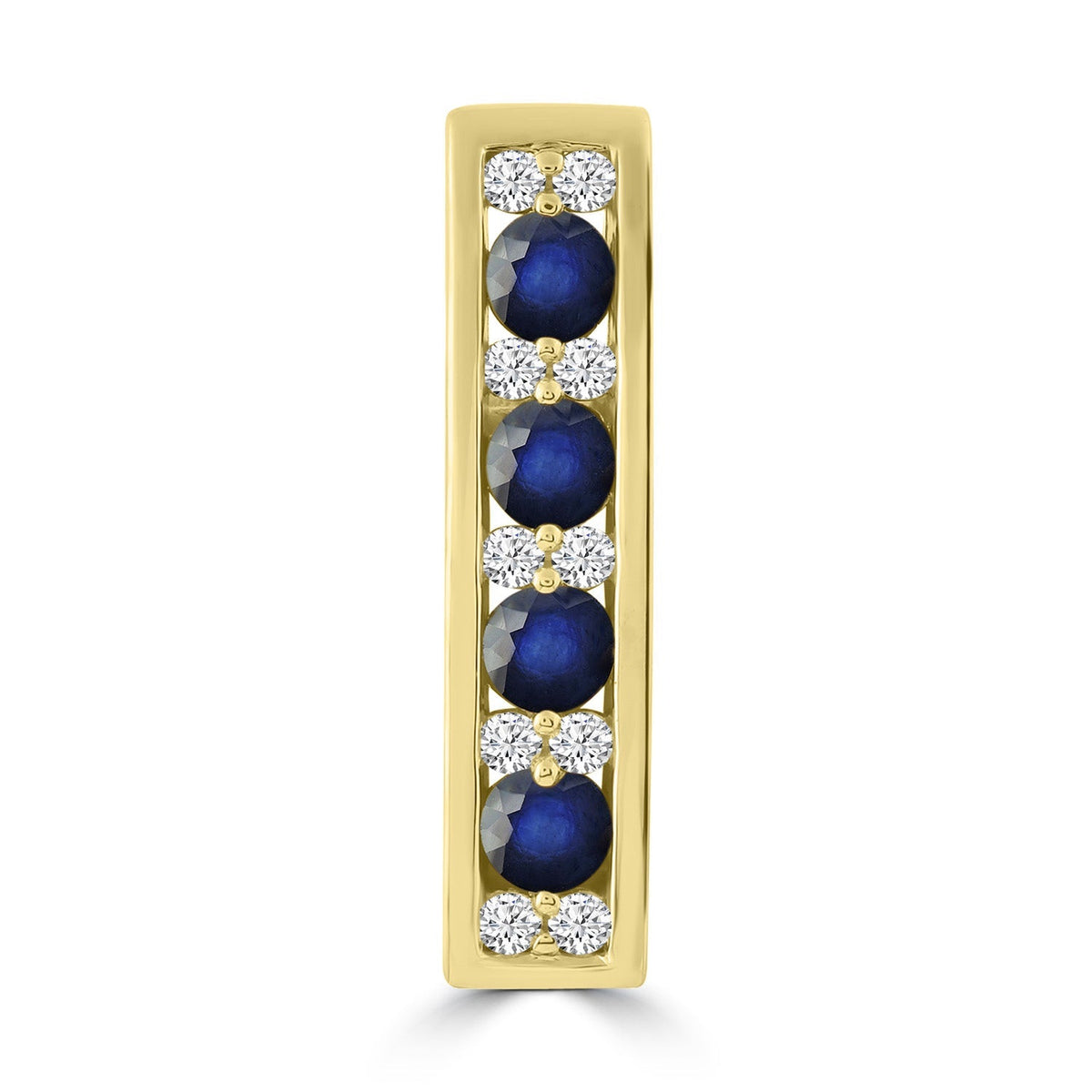 Diamond Saphhire Pendant with 0.10ct Diamonds in 9K Yellow Gold - P-20514BS-010-Y