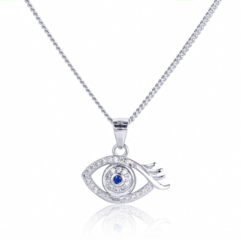 Sterling silver Evil eye pendant