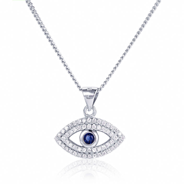 Sterling silver Evil eye pendant