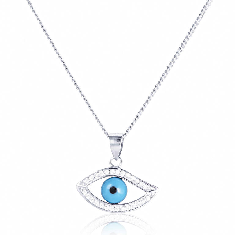 Sterling silver Evil eye pendant