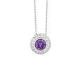 Ellani sterling silver round pendant/P720A