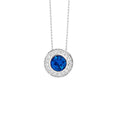 Ellani sterling silver round pendant/P720DB