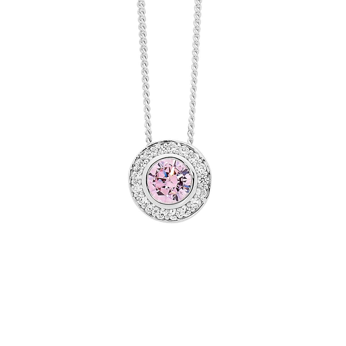 Ellani sterling silver round pendant/P720LP