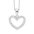 Ellani sterling silver love heart pendant/P733