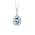 Ellani sterling silver tear drop pendant/P738L