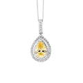 Ellani sterling silver tear drop pendant/P738C
