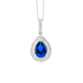 Ellani sterling silver tear drop pendant/P738DB