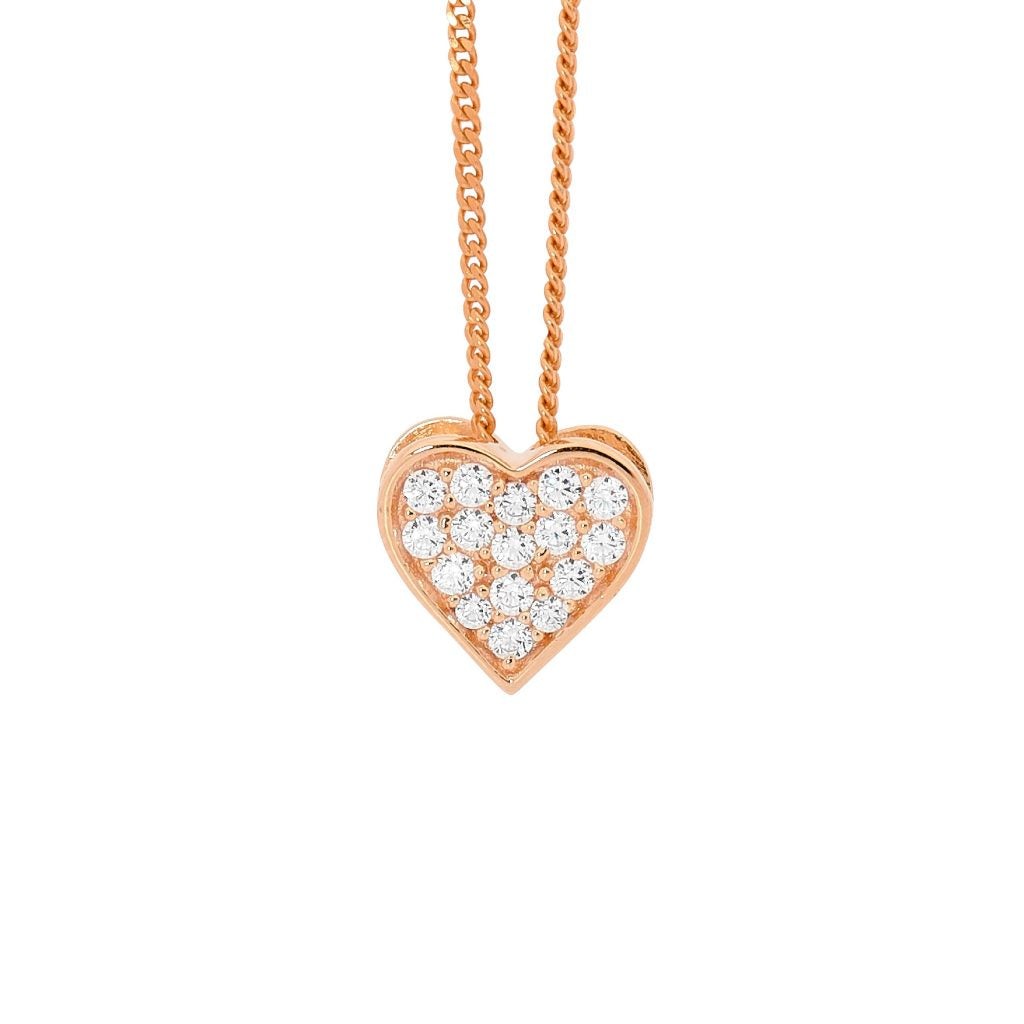 Ellani sterling silver love heart pendant/P749R