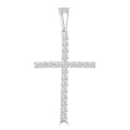 Diamond Cross Pendant with 0.10ct Diamonds in 9K White Gold