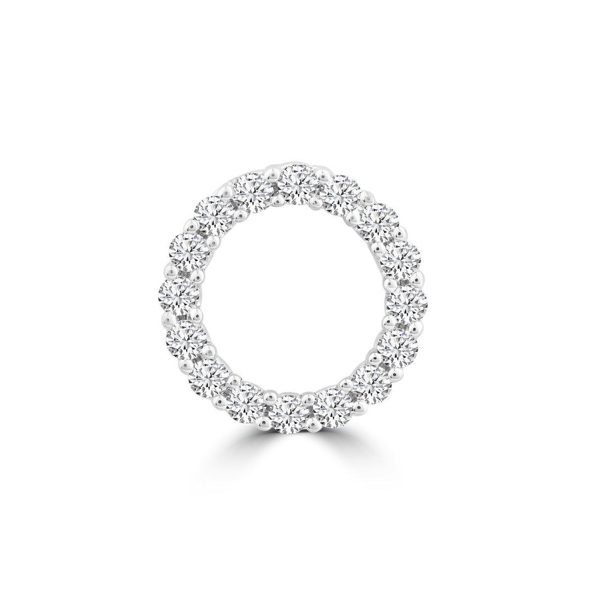 Diamond Pendant with 0.10ct Diamonds in 9K White Gold - PF-6111-W