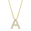Initial 'A' Necklace with 0.06ct Diamonds in 9K Yellow Gold - PF-6263-Y