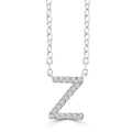Initial 'Z' Necklace with 0.06ct Diamonds in 9K White Gold