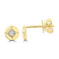 Diamond Stud Earrings with 0.02ct Diamonds in 9K Yellow Gold
