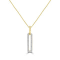 Diamond Necklace 40-45cm with 0.13ct Diamonds in 9K Yellow Gold