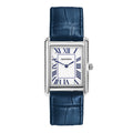 Sekonda Mens Clement Guilloche Dial Blue Leather 28x37mm Watch