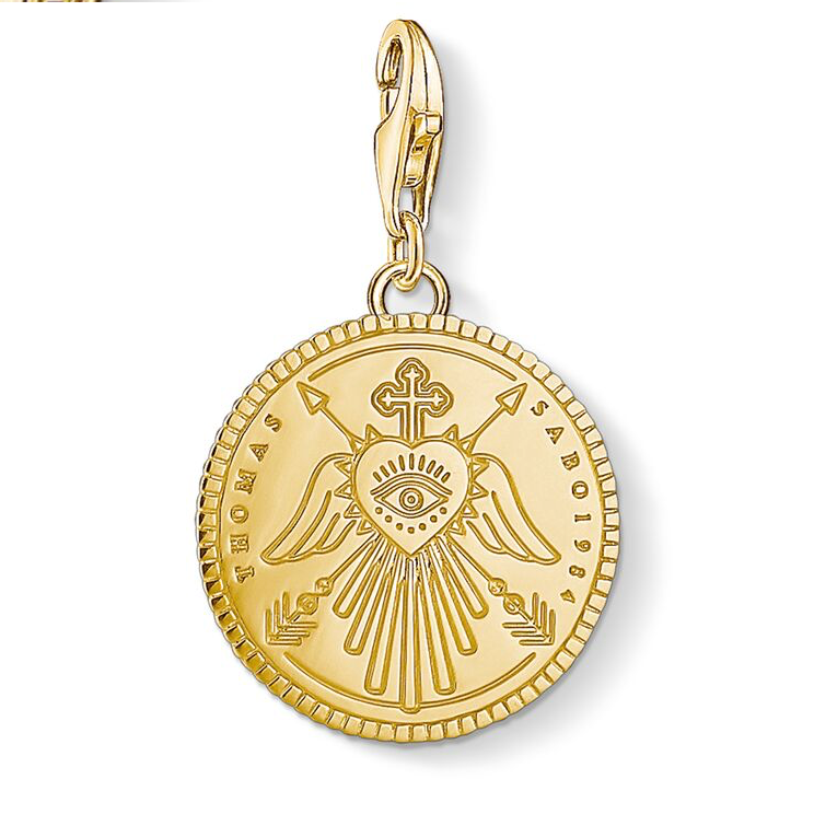 CC1705 / Gold Disc Guardian Angel Thomas Sabo Charm