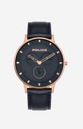 Police Berkeley Black Leather Strap Mens Watch / PL.15968JSR/03