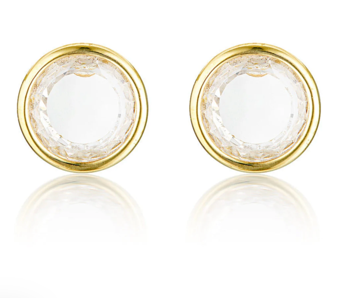 Georgini Sliced Stone Stud Earrings / IE1026G