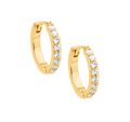 Ellani Silver Gold Plated Hoop Earrings / E512G